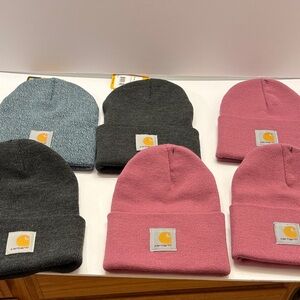 Carhartt Beanie Collection in Pink and Gray